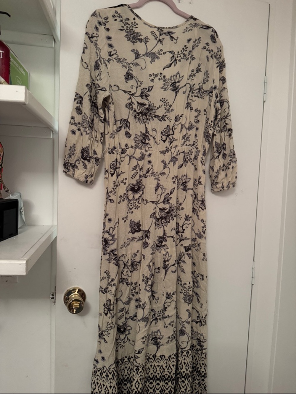 Knox Rose Cream Maxi Dress with Black Floral Print - Picture 2 of 2